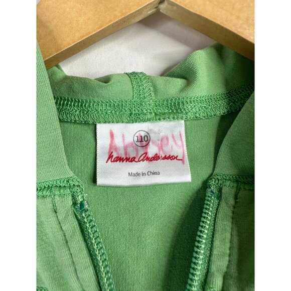 Hanna Andersson Full Zip Sweater‎ size 5 Green - Picture 2 of 6